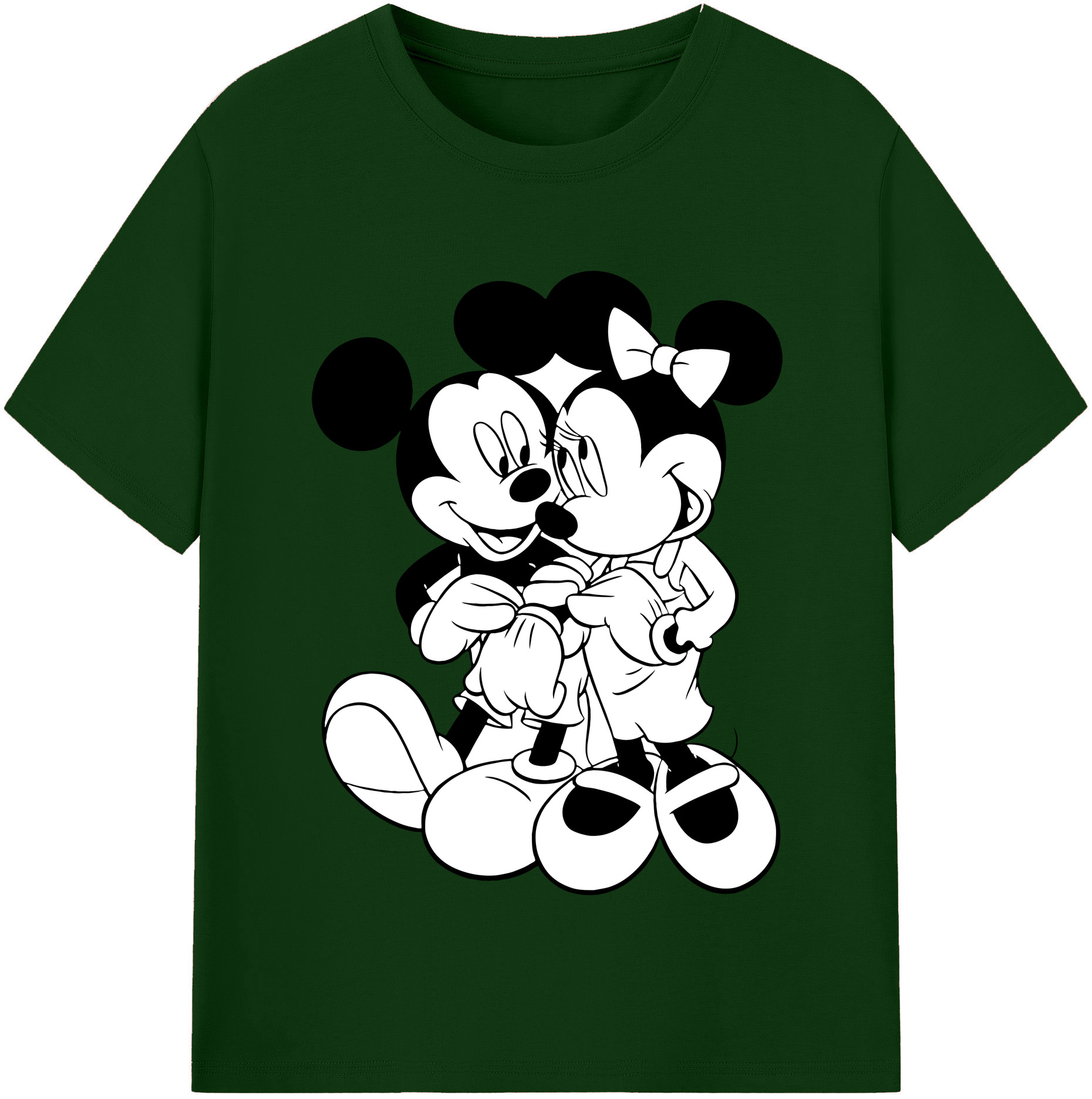 （画像用） ミッキーマウス Mickey Mouse 綿100％半袖Tシャツ（フロントプリント）